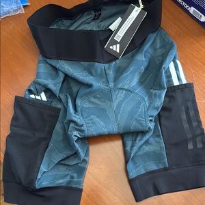 adidas Men's Athletic Cycling Shorts in Teal and Black